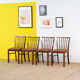 Série de 4 chaises scandinaves vintage