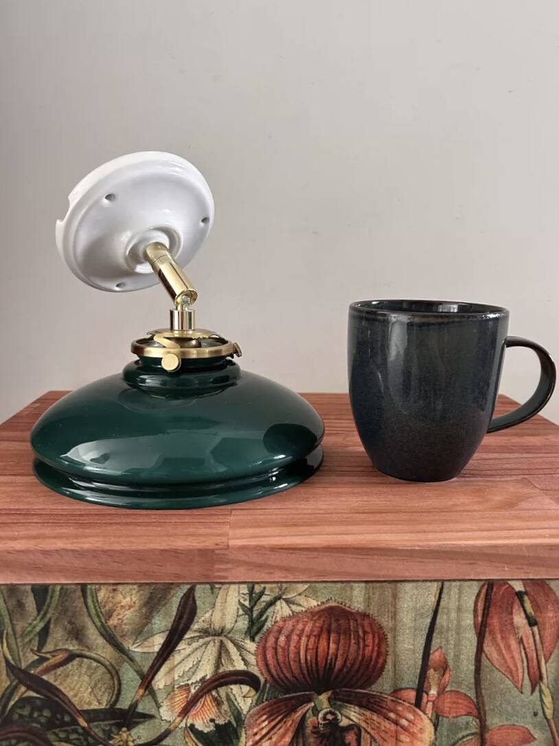 Green opaline wall light