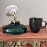 Green opaline wall light