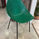 A shell chair by Pierre Guariche for Meurop, green, vintage 1960s