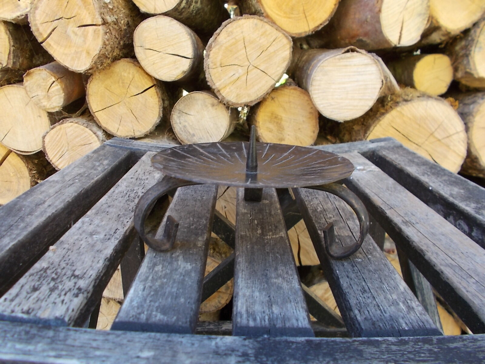 Wrought iron candlestick