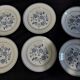 Assiettes plates série de six Lunéville décor Aronde