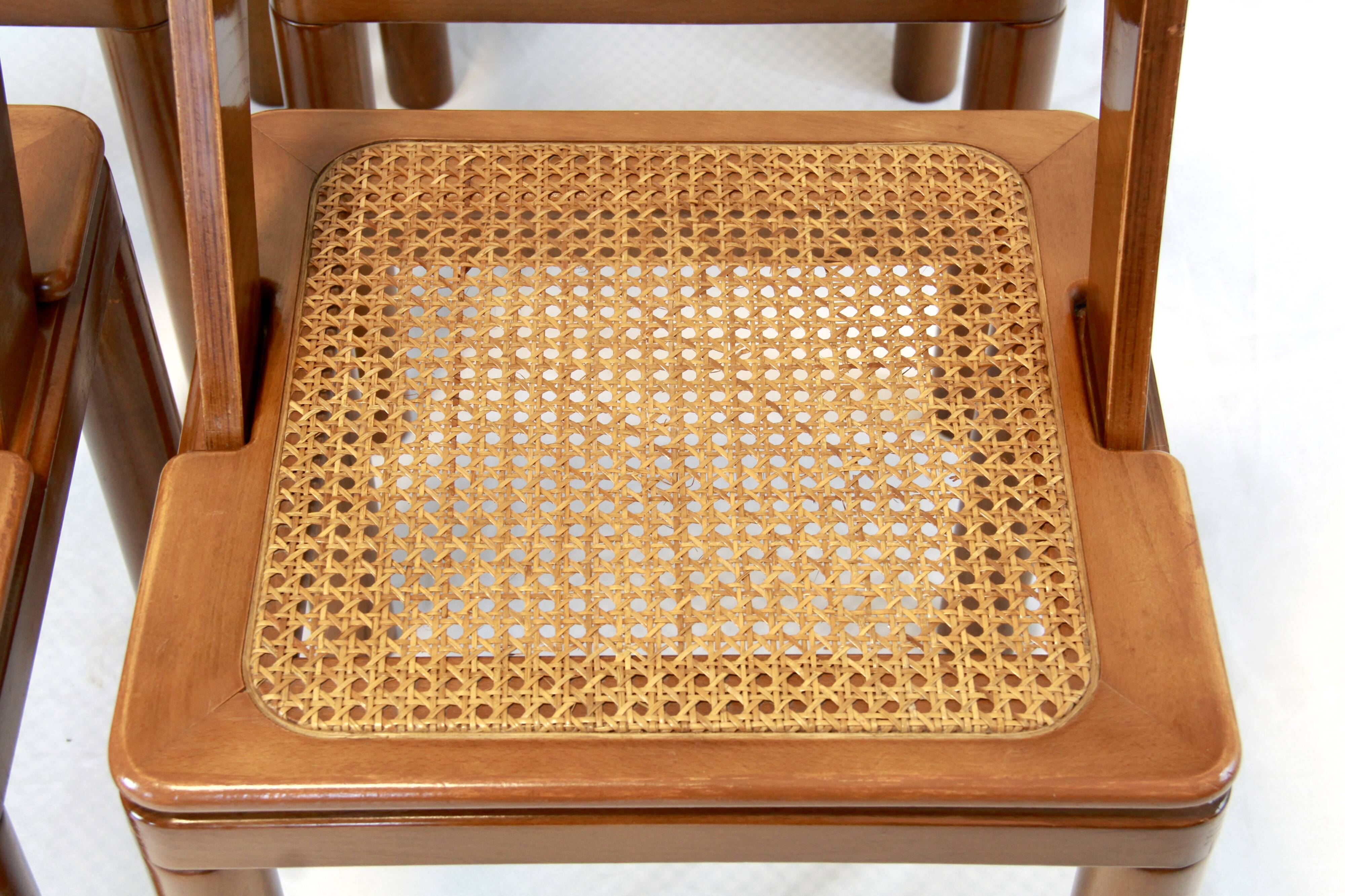 Sabot, Vintage Mid-Century Modern Dining Chairs by RB Rossana, Set of 4, It
