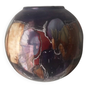Vase en céramique peinte S.E.C Italy
