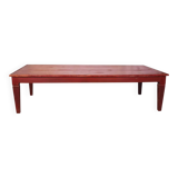 Ancienne table basse en teck birman patine rouge d’origine