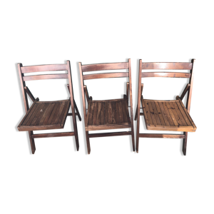 chaises pliantes en bois