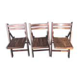 Vintage wooden folding chairs