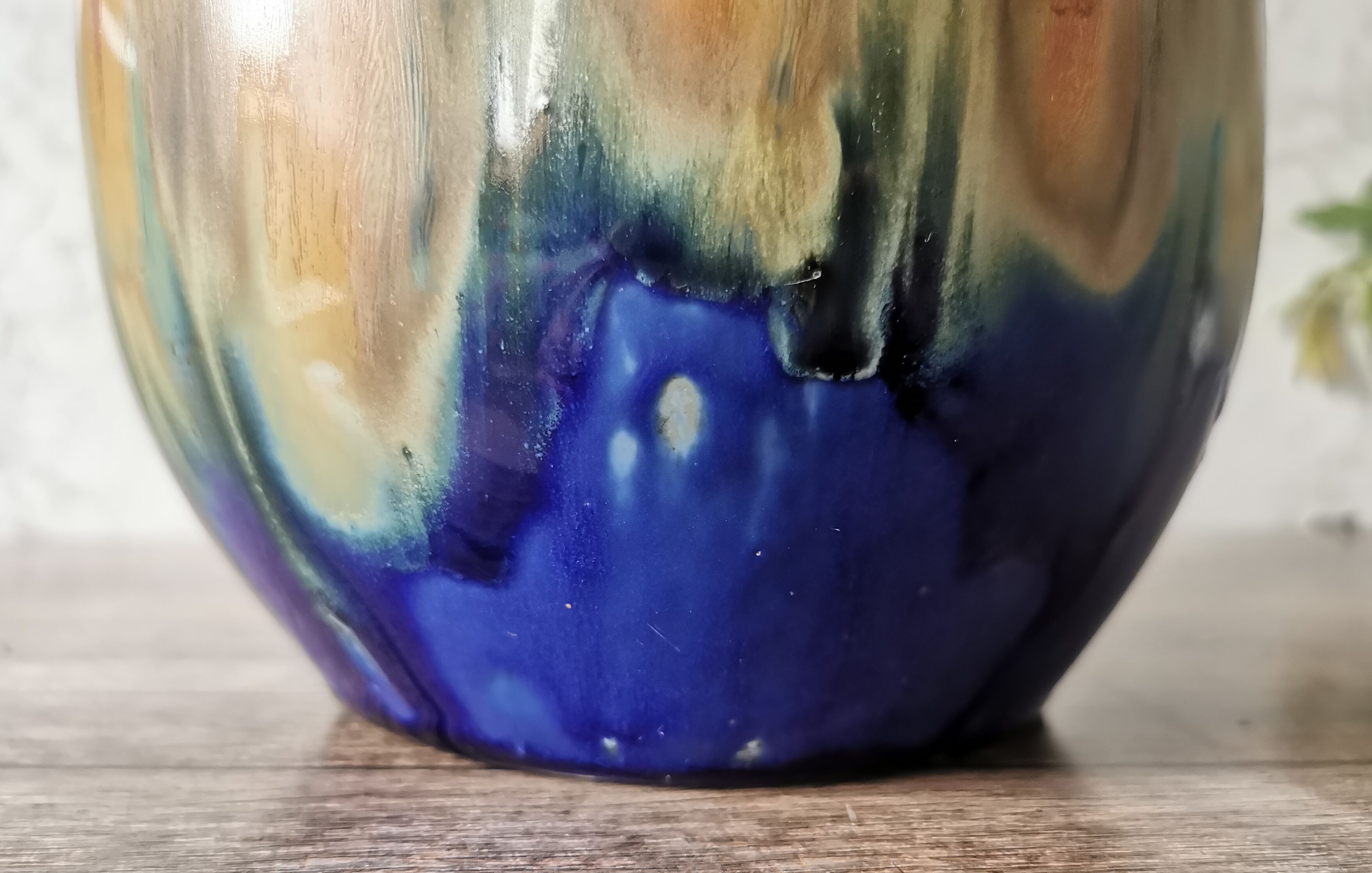 Enamelled sandstone vase G. Metenier