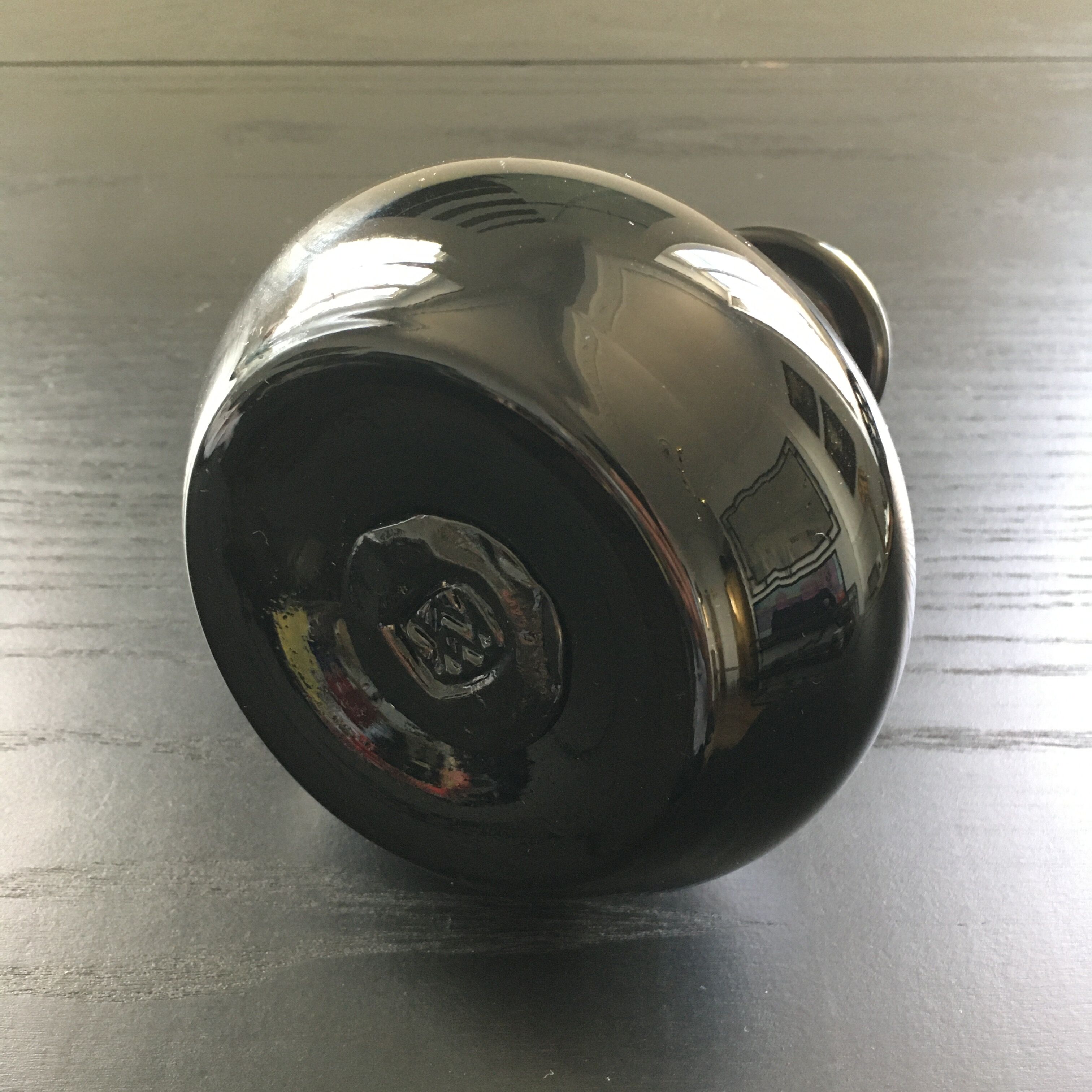 Black glass vase