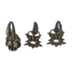 3 patéres anciennes en bronze
