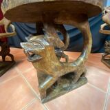 African tribal ensemble of 4 pieces of furniture for dignitaries of the Kingdom of Dahomey, Benin.