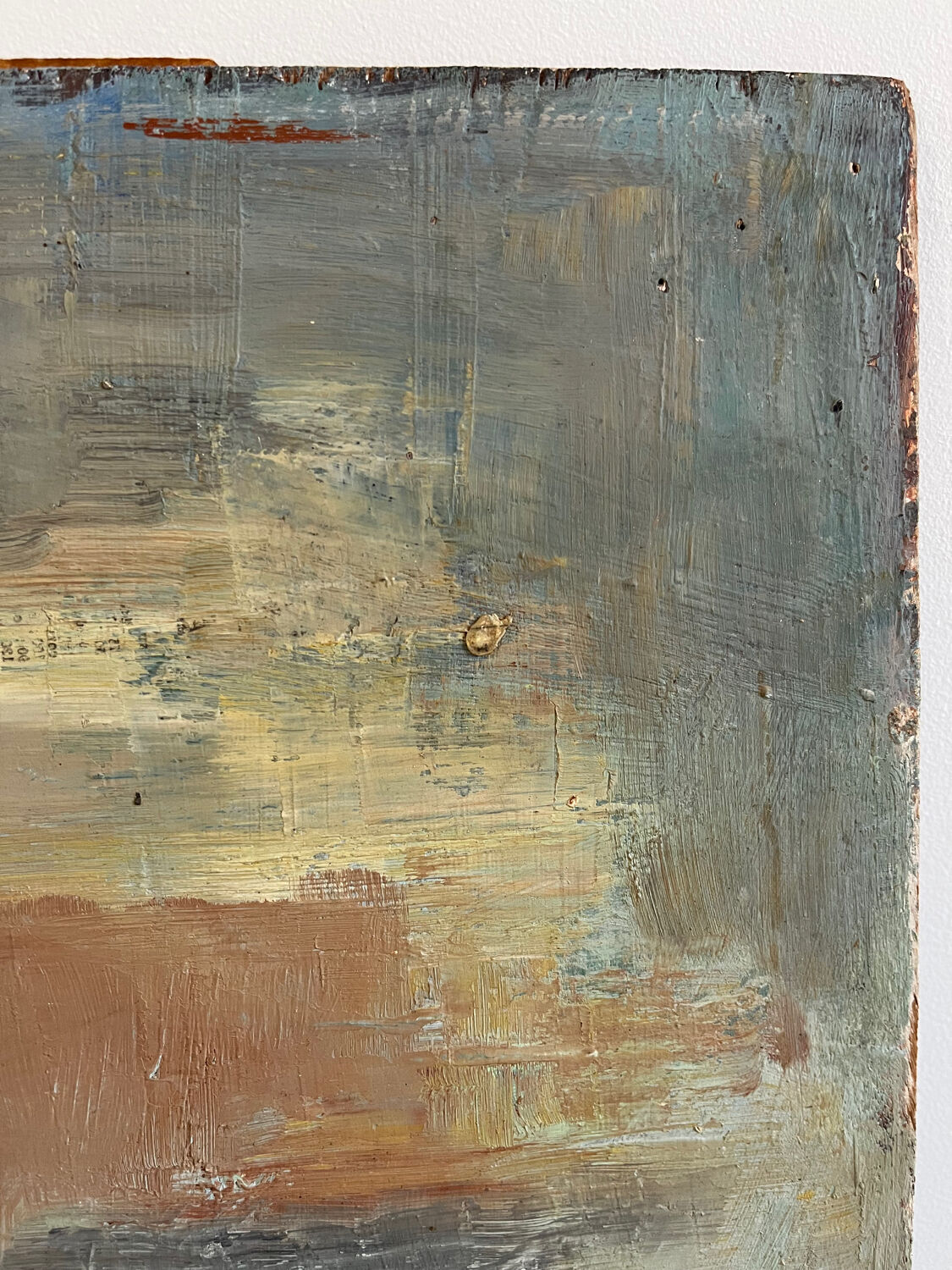 Sailboats in the harbour, oil on wood panel