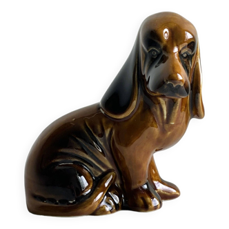 Glazed ceramic dog.