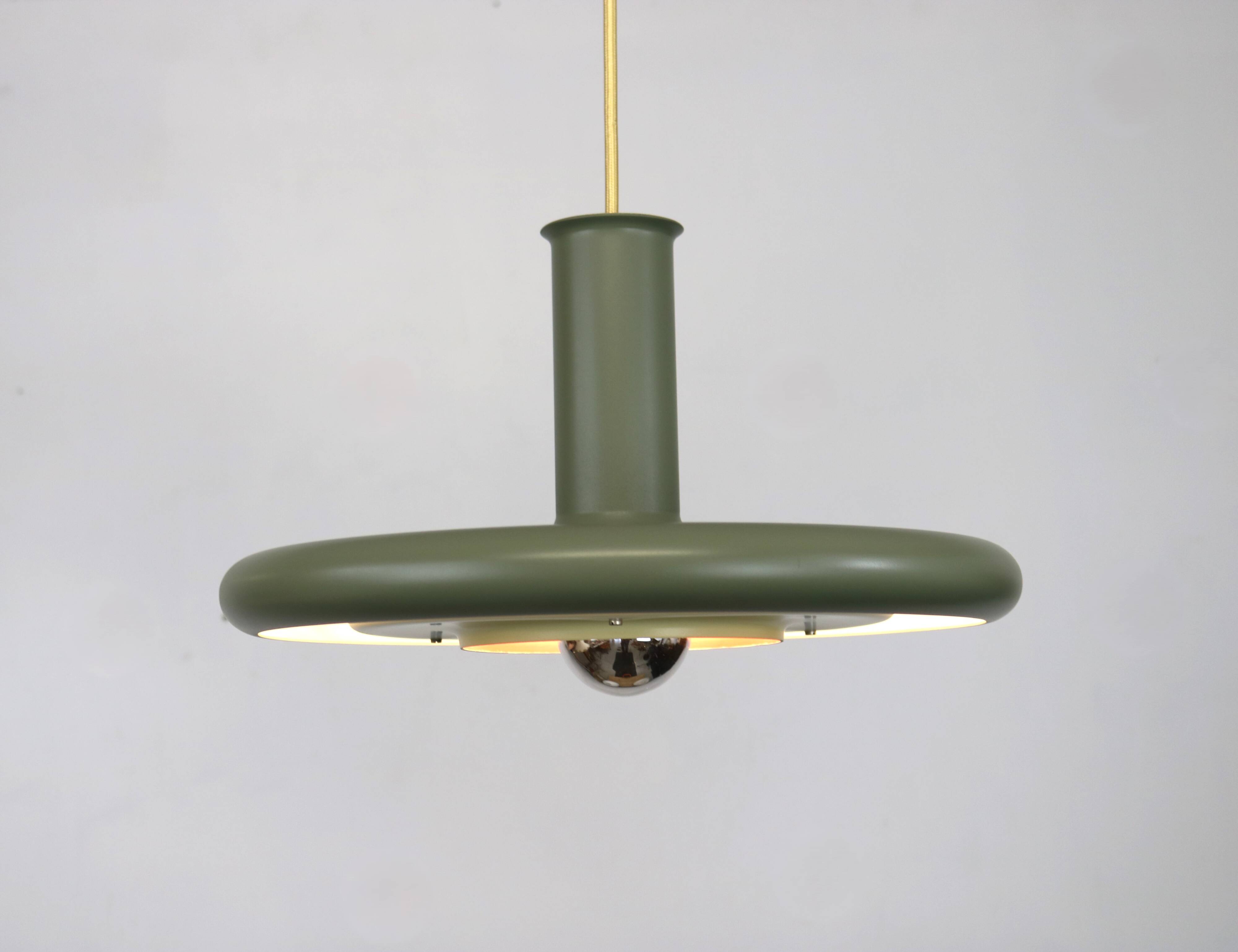 Superbe lampe design vintage Fog & Morup - modèle Optima vert - conçue par Hans Due