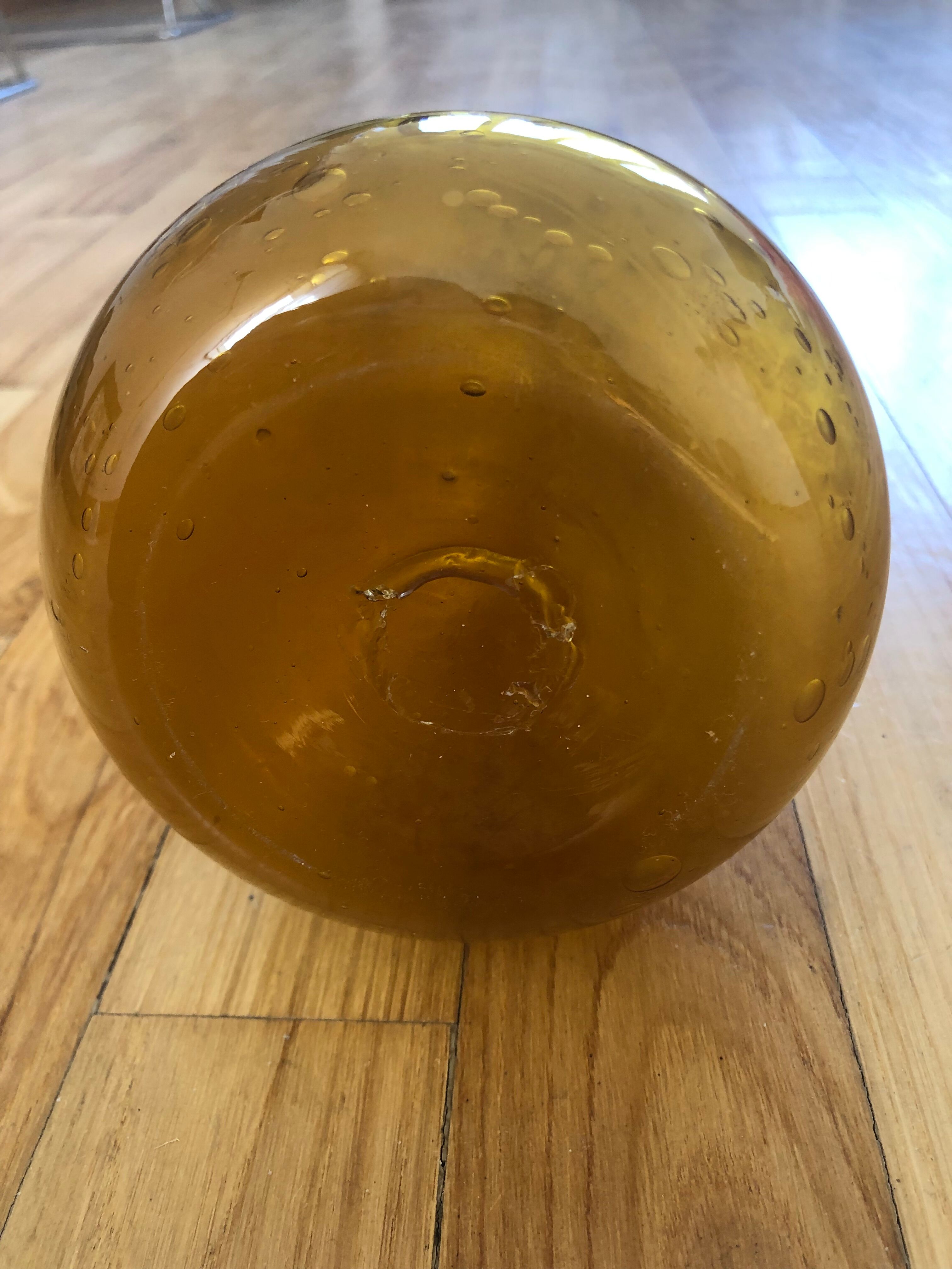 Vase soliflore en verre bullé