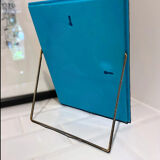 Blue plastic barber mirror made in France vintage