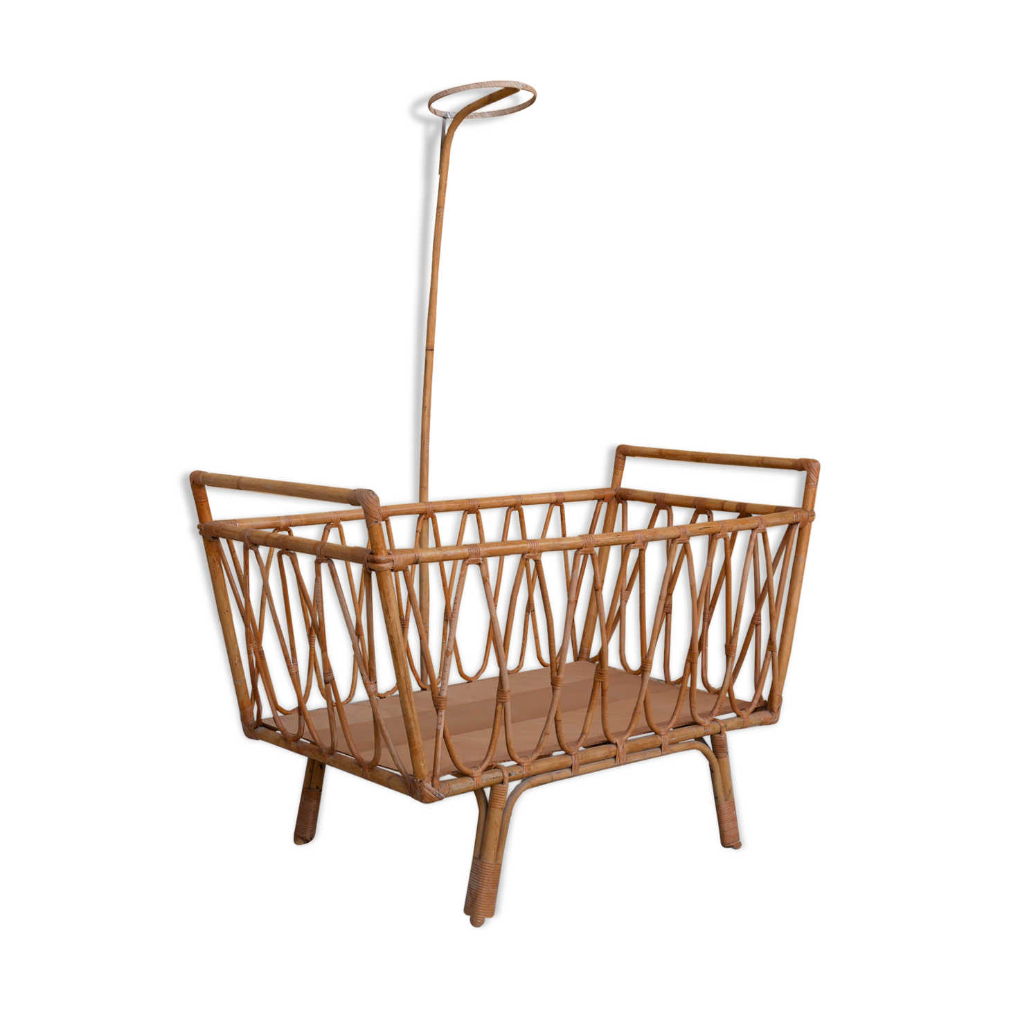 Vintage cradle rattan