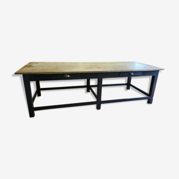 Table de drapier avec 2 tiroirs