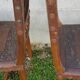 2 seat chairs and leather backrest