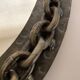 Mirror brutalist chain in beaten iron 1960 H55cm