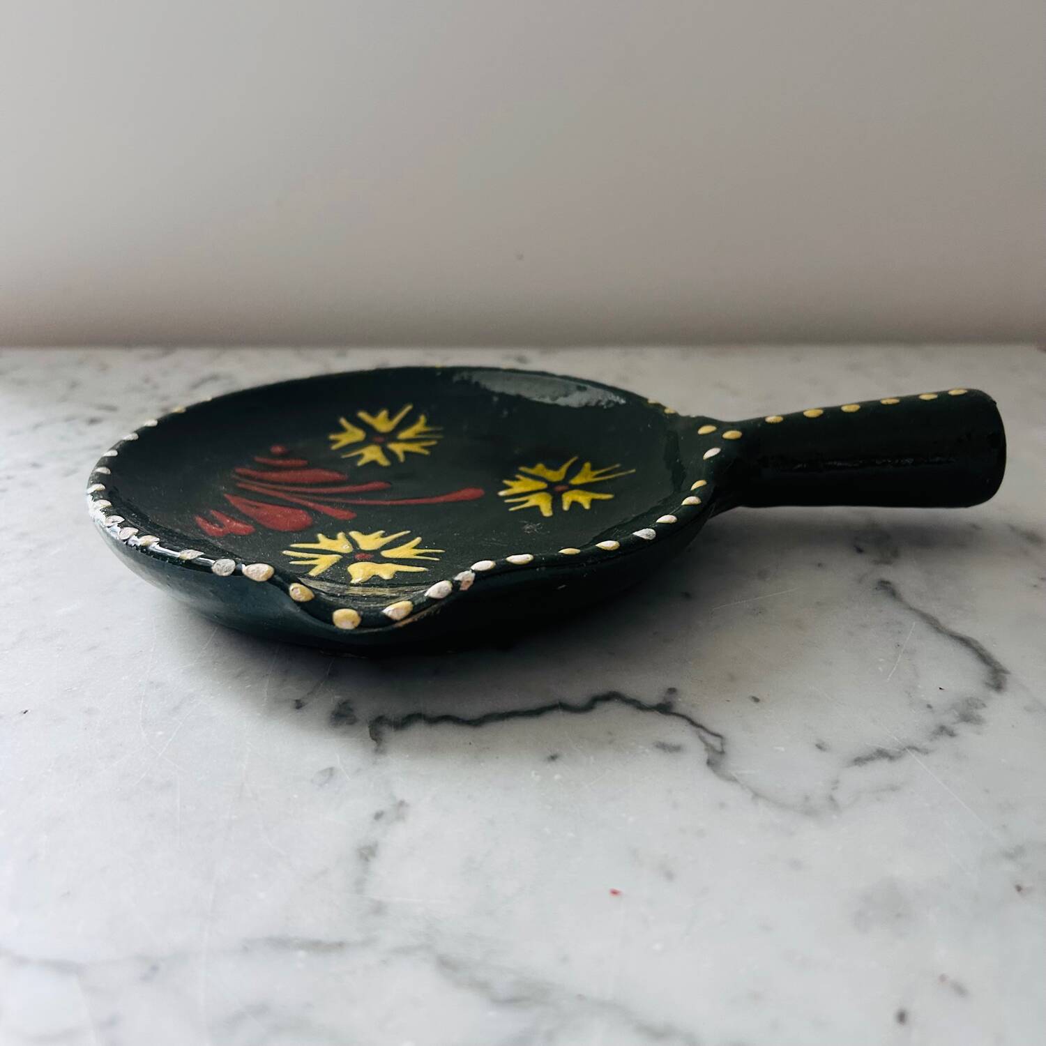 Alsatian pottery plate signed