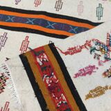 Handmade Berber rug in natural wool