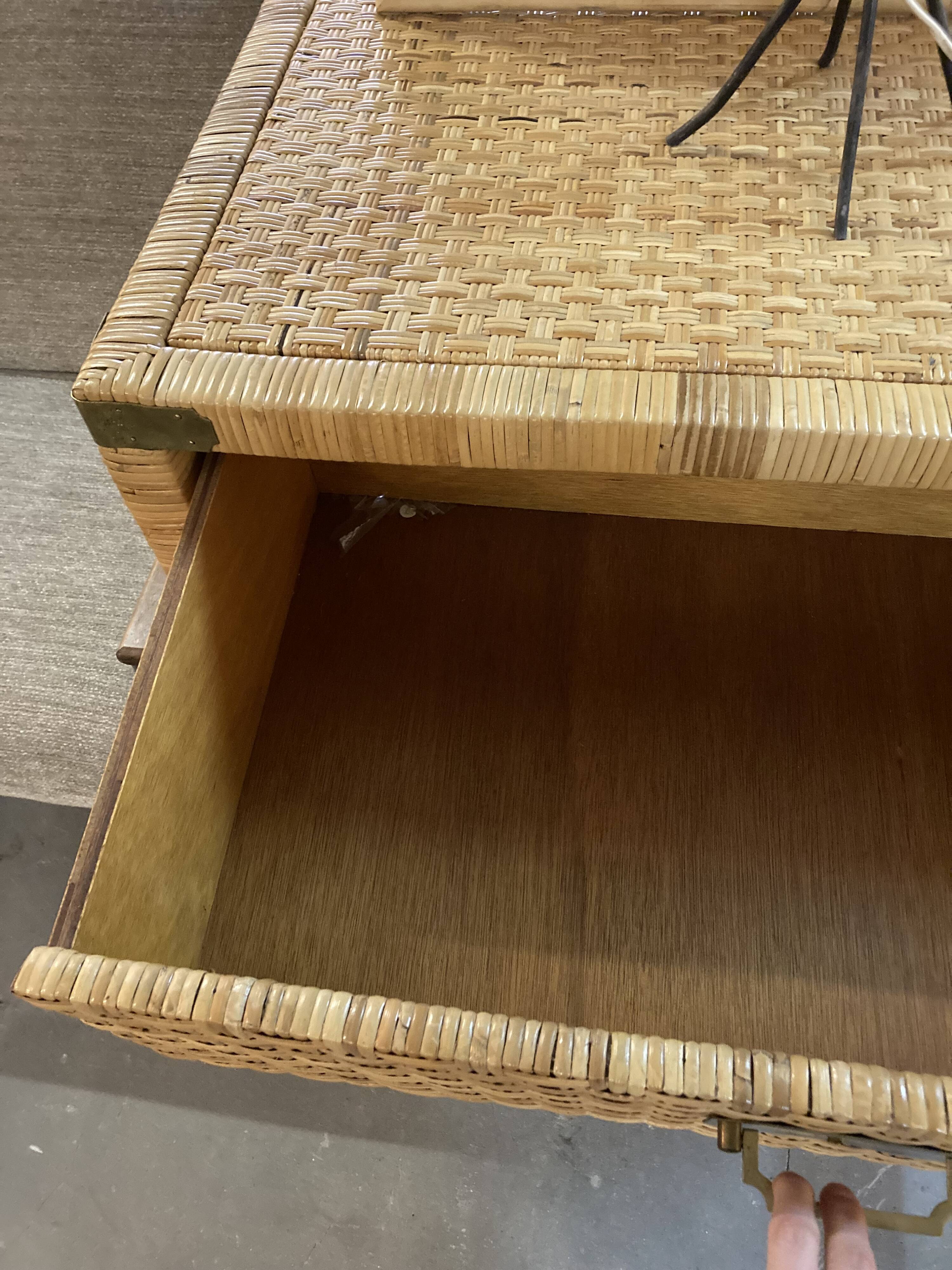 Mid-Century Modern Dresser, Rattan