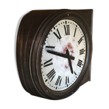 Old station clock Paul Garnier double shaped cast iron