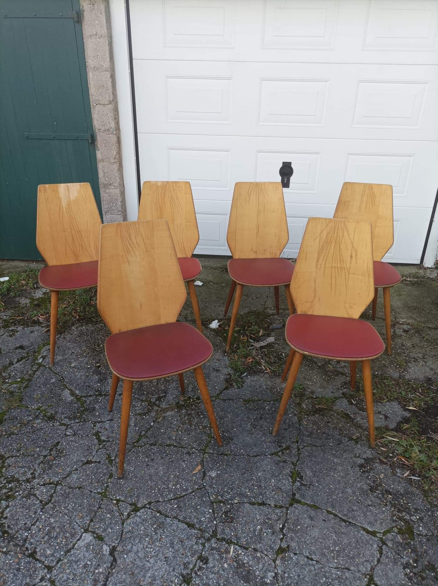 6 vintage Baumann chairs by Max Bill 50s