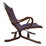 Siesta designer armchair, Scandinavian, leather, 1960s, 70s
