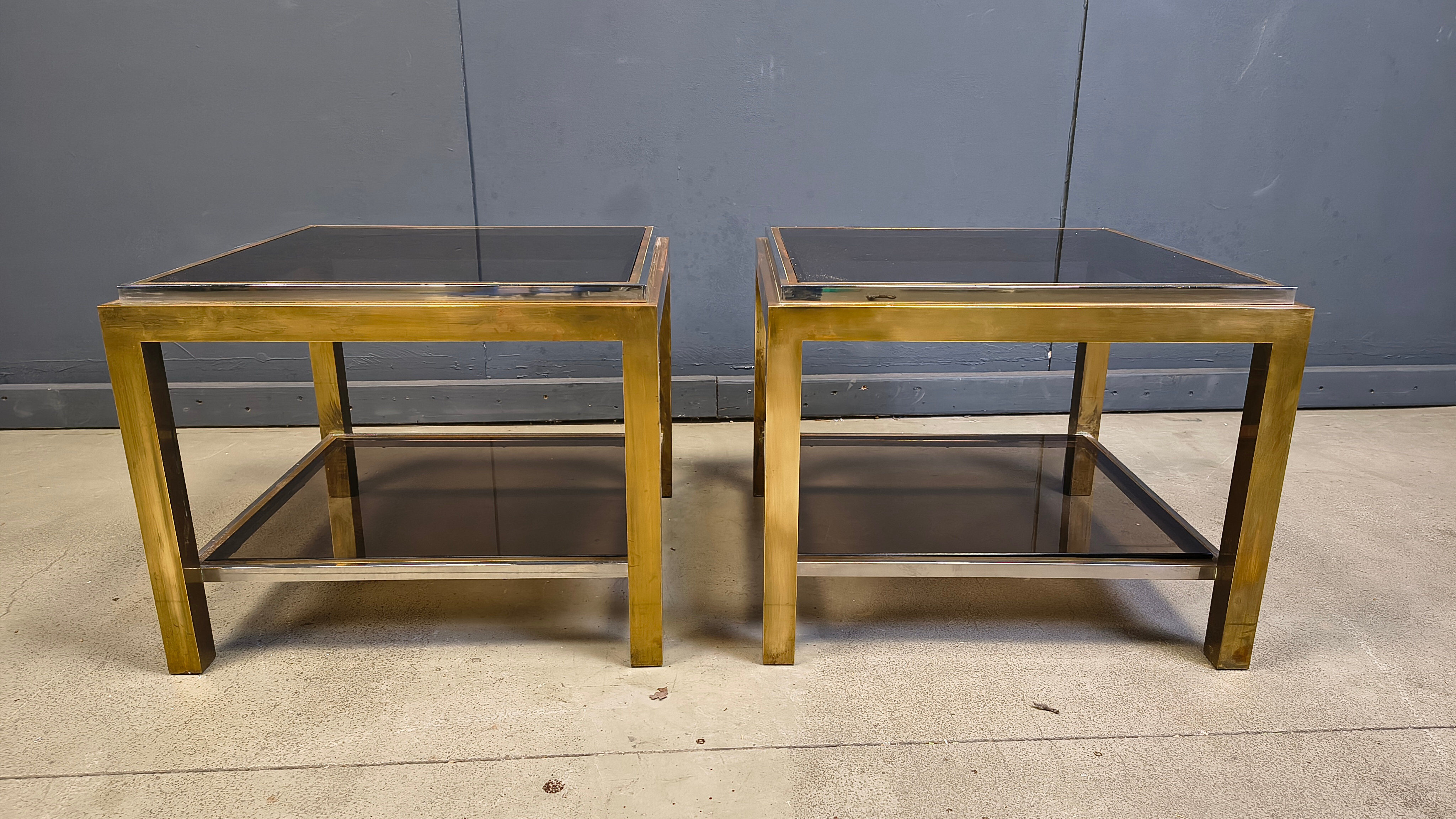 Pair of side tables by Jean Charles, 1970s