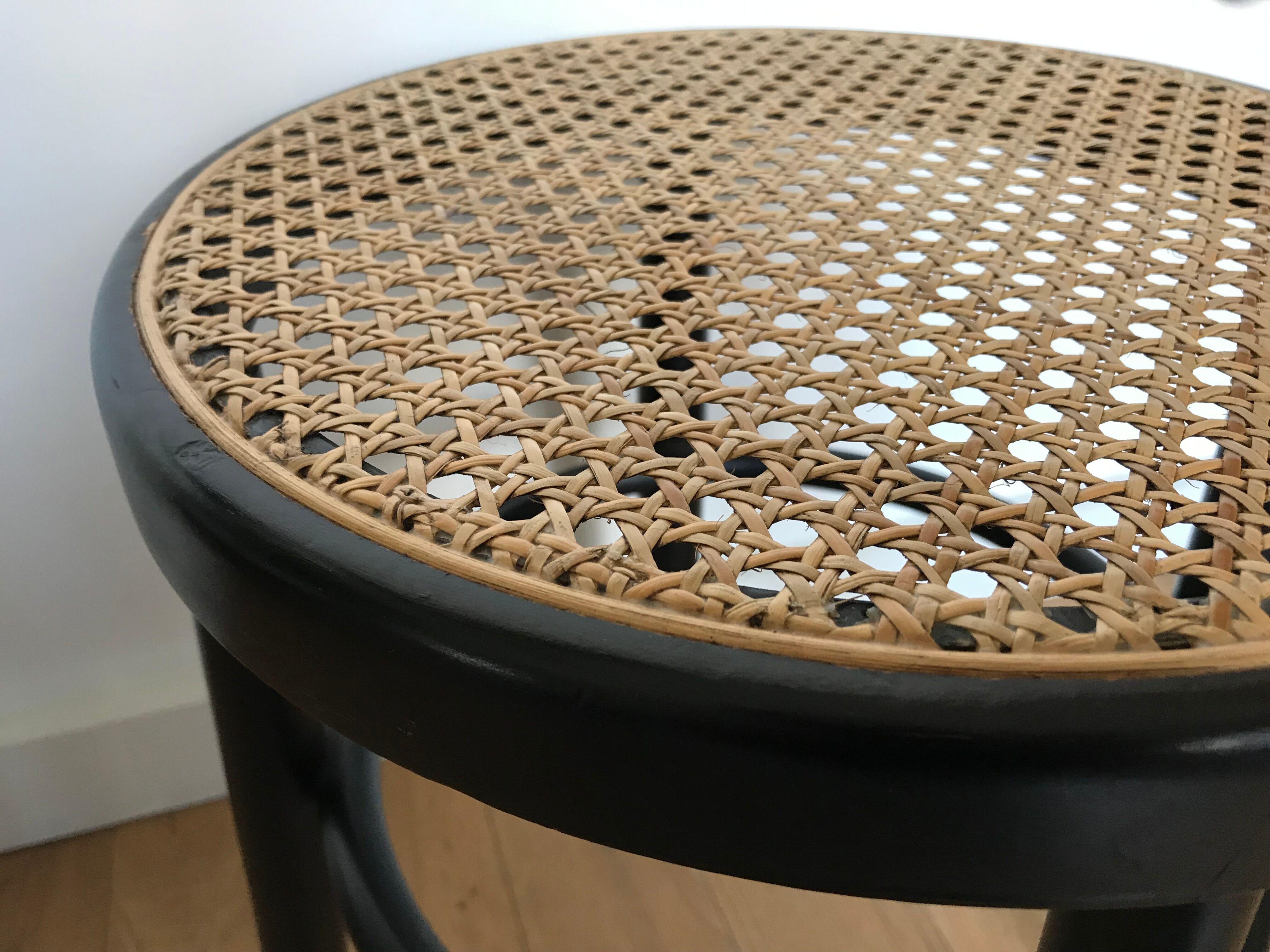 Stool wood and caning