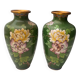 Paire de vases cloisonnés