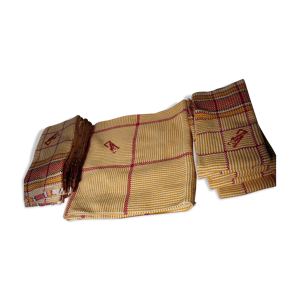 Nappe et 11 serviette en coton