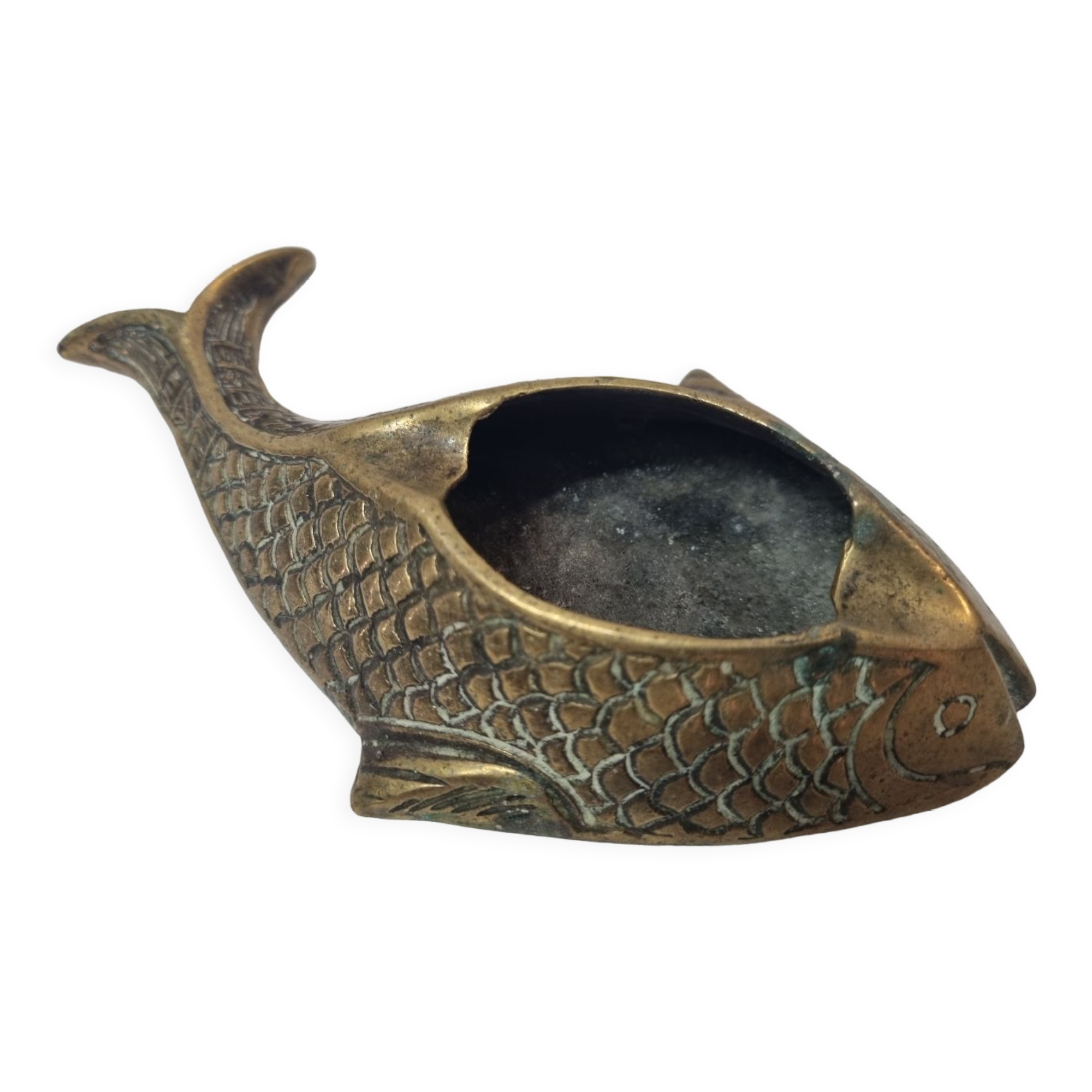 Brass fish ashtray
