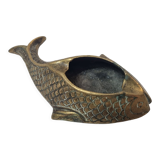 Brass fish ashtray