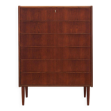 Teak chest of drawers, Danish design, 1970s, production: Denmark