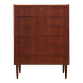 Teak chest of drawers, Danish design, 1970s, production: Denmark