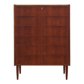 Teak chest of drawers, Danish design, 1970s, production: Denmark