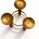 Chandelier ajustable en teck et laiton Mid-Century