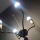 Four-fire retro brushed brass lamppost, 30-40s