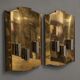 Pair of Scandinavian wall sconces in brass, circa 1930.