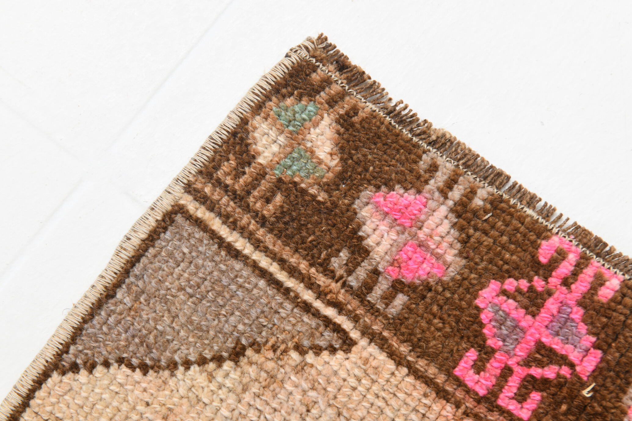Brown Vintage Door Mat Rug
