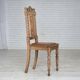 1930s, set of 4 Danish dining chairs, carved oak wood, furniture leather.