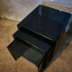 3 nesting coffee tables in smoked glass