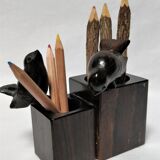 Pot à crayons et stylos en bois