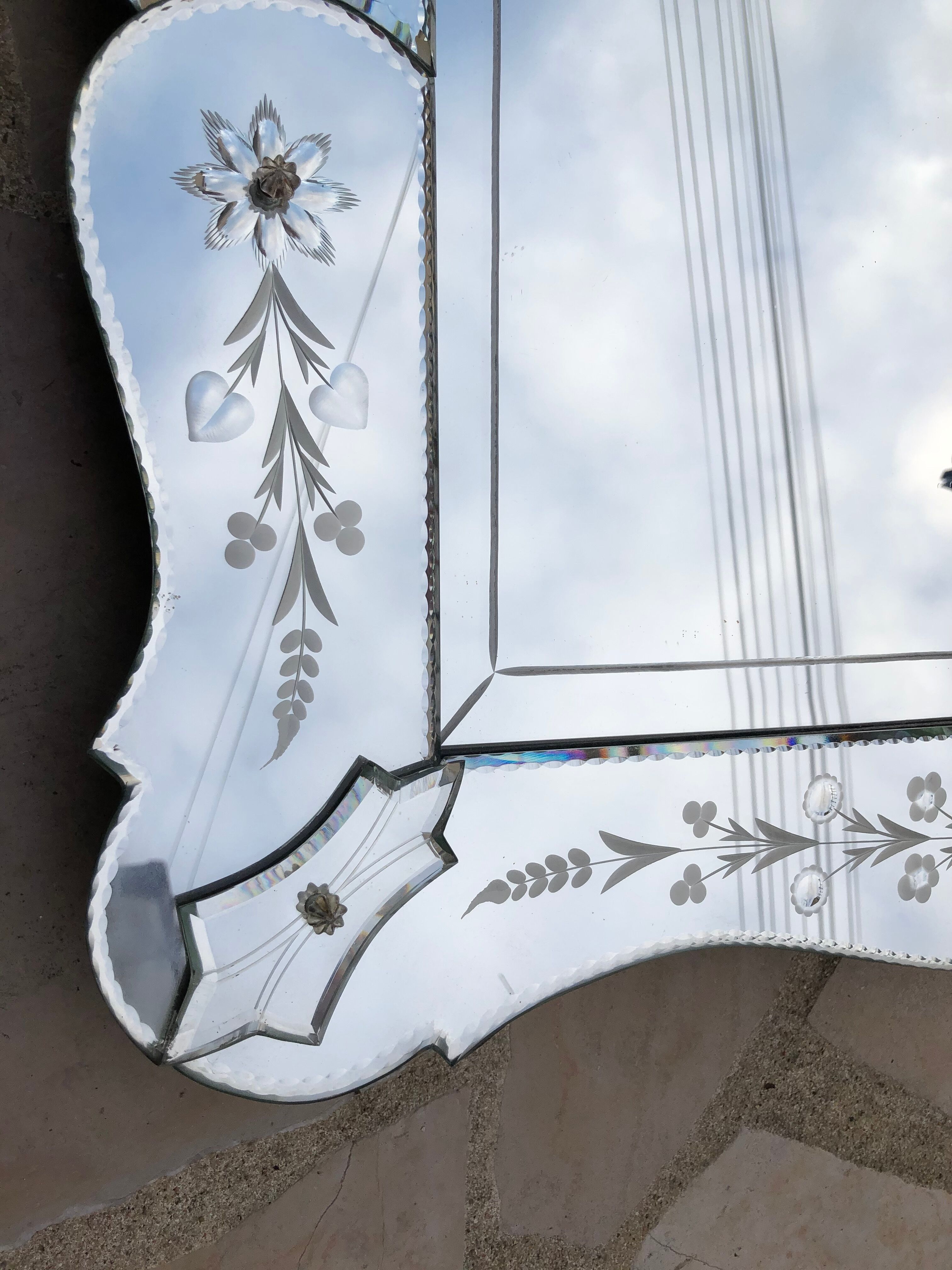 Large Venetian mirror 69x99cm