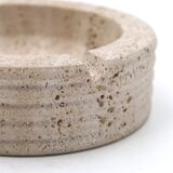 Cendrier Italien rond Cerri Nestore en travertin, années 70