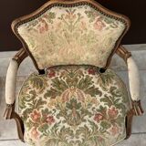 Pair of convertible armchairs, Lous XV style bergères