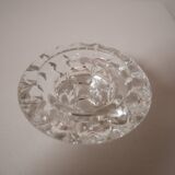 Set of 4 round candle holders in chiseled glass, Luminarc